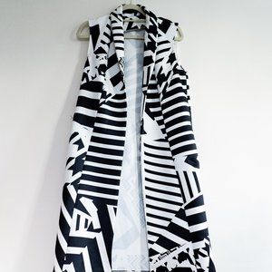 One of a Kind Zebra Long Vest